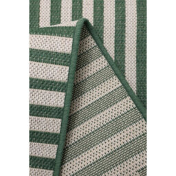 Melrose Eden Multistripe Green Abstract Design Pile Height 3mm Area Indoor Outdoor Runner Rug - 67/200Cm - thumbnail 4