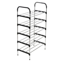 Living And Home 5 Tiers Black Freestanding Shoe Rack Shoe Storage Organizer Shelf Space Saving Display Shelves - thumbnail 5