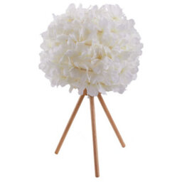 Living And Home E27 Fabric Lampshade Wooden Tripod Base Table Lamp Fixtures Decor - Warm Light - thumbnail 5