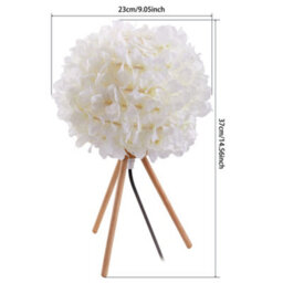 Living And Home E27 Fabric Lampshade Wooden Tripod Base Table Lamp Fixtures Decor - Warm Light - thumbnail 7