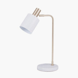 Pacific Lifestyle Set Of 2 Biba Marble Footed White And Gold Table Lamp - thumbnail 6