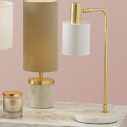 Pacific Lifestyle Set Of 2 Biba Marble Footed White And Gold Table Lamp - thumbnail 5