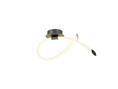 Luminosa Lighting Luminosa Armonia Wall Lamp Loop, Dimmable, 18W Led, 3000K, 1350Lm, Titanium, Frosted Acrylic - image 1