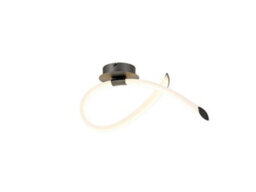 Luminosa Lighting Luminosa Armonia Wall Lamp Loop, Dimmable, 18W Led, 3000K, 1350Lm, Titanium, Frosted Acrylic
