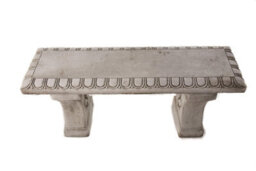 Oakleystone Northern Cute Straight Garden Bench Stone Cast Garden Statue - thumbnail 7