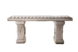 Oakleystone Northern Cute Straight Garden Bench Stone Cast Garden Statue - thumbnail 4