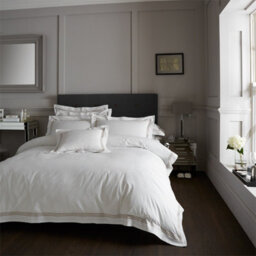 Gc Gaveno Cavailia Sheer Elegance Duvet Cover Bedding Set Single 2Pc White/latte With Matching Pillowcases - thumbnail 1