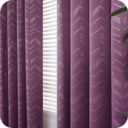 Deconovo Foil Printed Blackout Curtains Thermal Insulated Window Eyelet Curtains Bedroom Curtains 66 X 72 Inch Purple 2 Panels - thumbnail 6