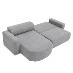 Compact Nicelo Beige Corner Sofa Bed Functional Design With Bedding Compartment - thumbnail 5