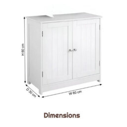 Bathroom Under Sink Storage Cabinet With Shelf Freestanding Unit - thumbnail 2