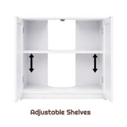 Bathroom Under Sink Storage Cabinet With Shelf Freestanding Unit - thumbnail 4