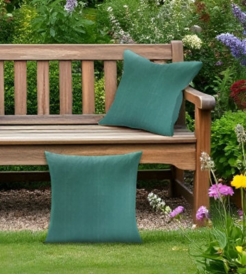 Luxury Living Summer Outdoor Water-Repellant Cushion - Green - Pair - image 1