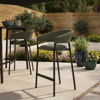 GoodHome Lucala Green Metal Armchair - image 1
