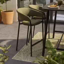 GoodHome Lucala Green Metal Armchair - thumbnail 4