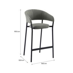 GoodHome Lucala Green Metal Armchair - thumbnail 7