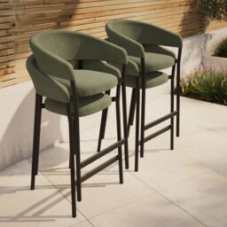 GoodHome Lucala Green Metal Armchair - thumbnail 2