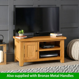 The Furniture Market Cheshire Oak Small Tv Unit Up To 45 Tv Size - thumbnail 3