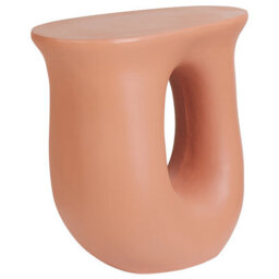 Beliani Side Table Idro 42 Cm 28 Cm Orange - thumbnail 1