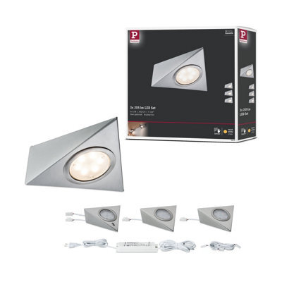 Paulmann 93572 Led Furniture Luminaire With Proximity Sensor Rectangular Incl. 3X2.8W Brushed Iron Cabinet Light Metal, - image 1