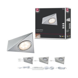 Paulmann 93572 Led Furniture Luminaire With Proximity Sensor Rectangular Incl. 3X2.8W Brushed Iron Cabinet Light Metal, - thumbnail 1