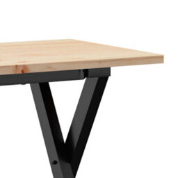 Berkfield Coffee Table X-Frame 110X40X45 Cm Solid Wood Pine And Steel - thumbnail 7
