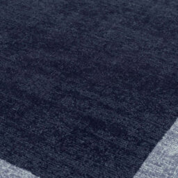 Blue Plain Handmade Bordered 7mm Thick Stain-Resistant Rug For Bedroom, & Dining Room, Wool Area Rug-120Cm X 170Cm - thumbnail 5