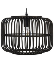Wyld And Coco Bohonest Pendant Lamp Black Bamboo Cage Shade Adjustable Cable, W32 X D32 X H24Cm - thumbnail 2