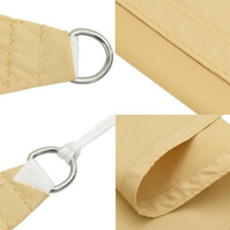 Berkfield Sun Shade Sail Sand 4.5X2 M 100% Polyester Oxford - thumbnail 6