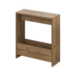 Decortie Simpi Modern Slim End Table Magazine Rack 55Cm Multipurpose Dark Oak Effect Living Room H 60Cm - thumbnail 2