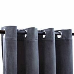 Berkfield Blackout Curtain With Metal Rings Velvet Anthracite 290X245 Cm - thumbnail 4