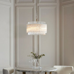 Luminosa Lighting Luminosa Langford Pendant Ceiling Light Brushed Aged Brass Plate & Clear Glass 3 X 7W Led E14 - thumbnail 2
