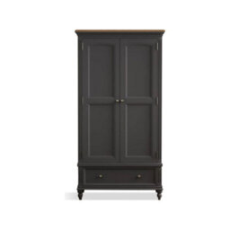 Furniture 48 Philippe Oak And Charcoal Grey Painted Double Wardrobe - thumbnail 1
