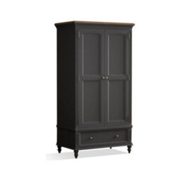 Furniture 48 Philippe Oak And Charcoal Grey Painted Double Wardrobe - thumbnail 2