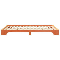 Berkfield Stylish Floor Bed Frame With Storage Brown Wood - thumbnail 6