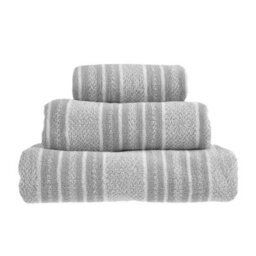 Allure Bath Fashions Striped Hand Towel Pack Of 2 - Grey - thumbnail 3