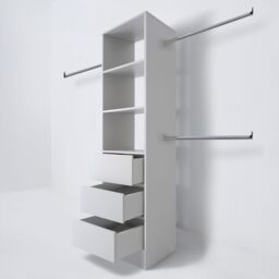 Spacepro Modular Dove Grey 3 Drawer Tower Unit (H)2100mm (W)600mm (D)500mm - thumbnail 5
