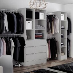Spacepro Modular Dove Grey 3 Drawer Tower Unit (H)2100mm (W)600mm (D)500mm - thumbnail 3