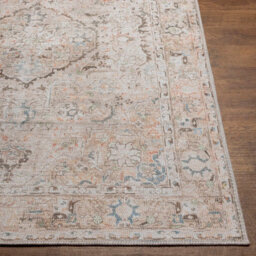 Livabliss Kemer-Washable Beige Grey Blue Traditional Vintage Boho Living Dining Rug 200 X 275 Cm Easy Care, Non Shedding - thumbnail 5