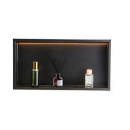 Shower Niche 33.0x63.5x10.2 cm Recessed Shelf W/ LED Strip Stainless Steel - thumbnail 1