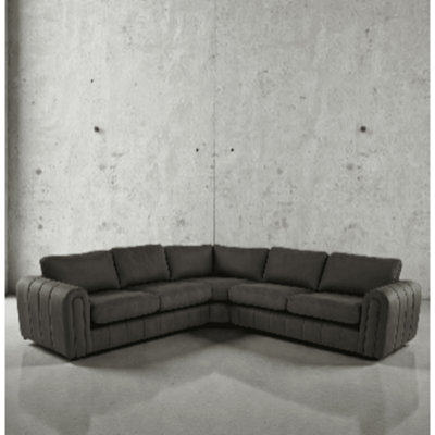 Monolith Large Corner Sofa Black Fulback