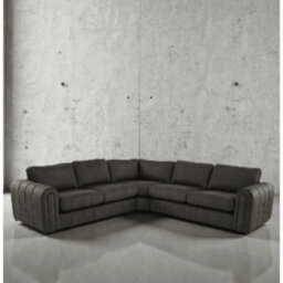 Monolith Large Corner Sofa Black Fulback