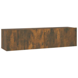 Berkfield Stylish Tv Wall Cabinet Smoked Oak 120X30X30 Cm Engineered Wood - thumbnail 1