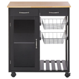 Beliani  Kitchen Trolley Boves Black - thumbnail 4