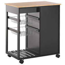 Beliani  Kitchen Trolley Boves Black - thumbnail 5