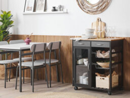 Beliani  Kitchen Trolley Boves Black - thumbnail 2