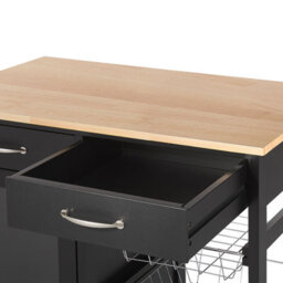 Beliani  Kitchen Trolley Boves Black - thumbnail 7