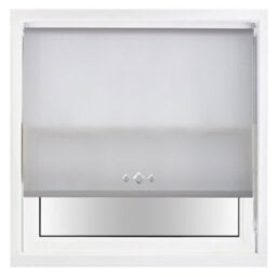 FURNISHED Trimmable Roller Blind With Triple Diamond Chrome Eyelet And Metal Fittings - Grey Daylight Shade (W)100Cm X (L)210Cm - thumbnail 2