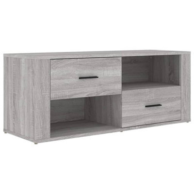 Berkfield Classic Tv Cabinet Grey Sonoma 100X35X40 Cm Engineered Wood - image 1