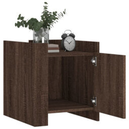 Berkfield Bedside Cabinet Brown Oak 45X50X50 Cm Engineered Wood - thumbnail 3