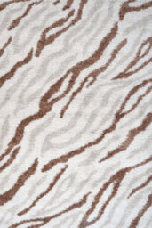 The Rugs Moodi Shaggy Light Beige/terra Savara Rug Runner Abstract Thick High Pile For Living Rooms, Bedrooms, Hallways, Kitchens - thumbnail 1
